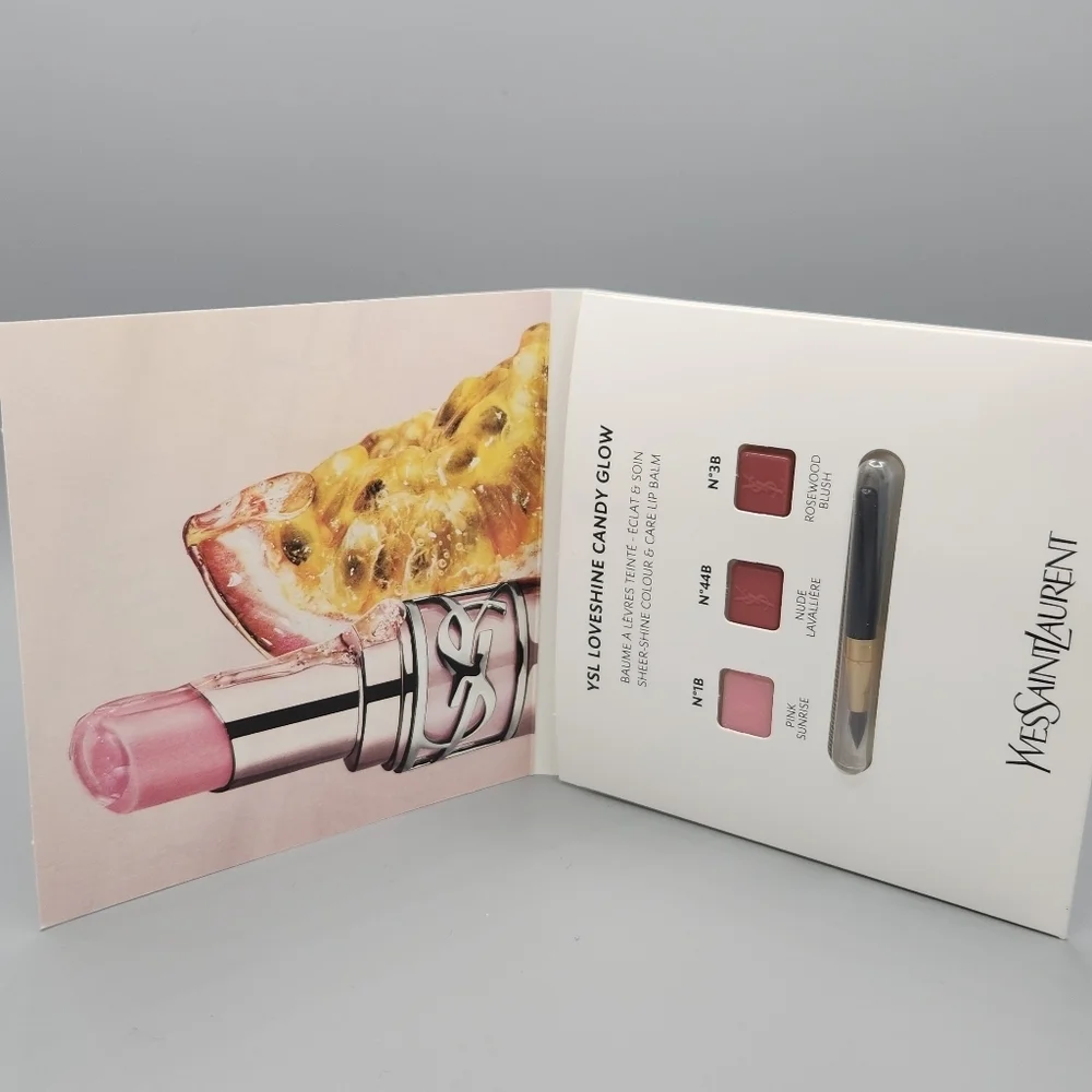 YSL Loveshine Candy Glow Lip Balm Sampling Card 1B 44B 3B | Pack of 12